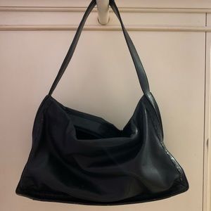 Black Genuine Leather Coach Purse
